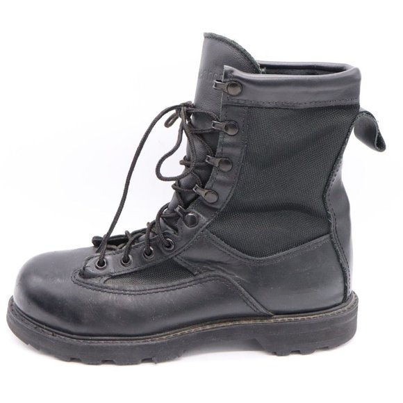 MATTERHORN Men 7.5R Leather Combat Boot GORETEX Vibram Steel Toe Black - Picture 7 of 16